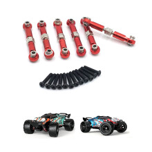 Einstellbare GestäNge Zugstangen Glied für HS 18301 18302 18311 18312 18321 18322 1/18 RC Auto Upgrade Teile, Rot