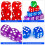 50Pack 14MM Translucent&Solid 6-Sided Game Dice for ,Activity,Casino Theme,Teaching Math 8