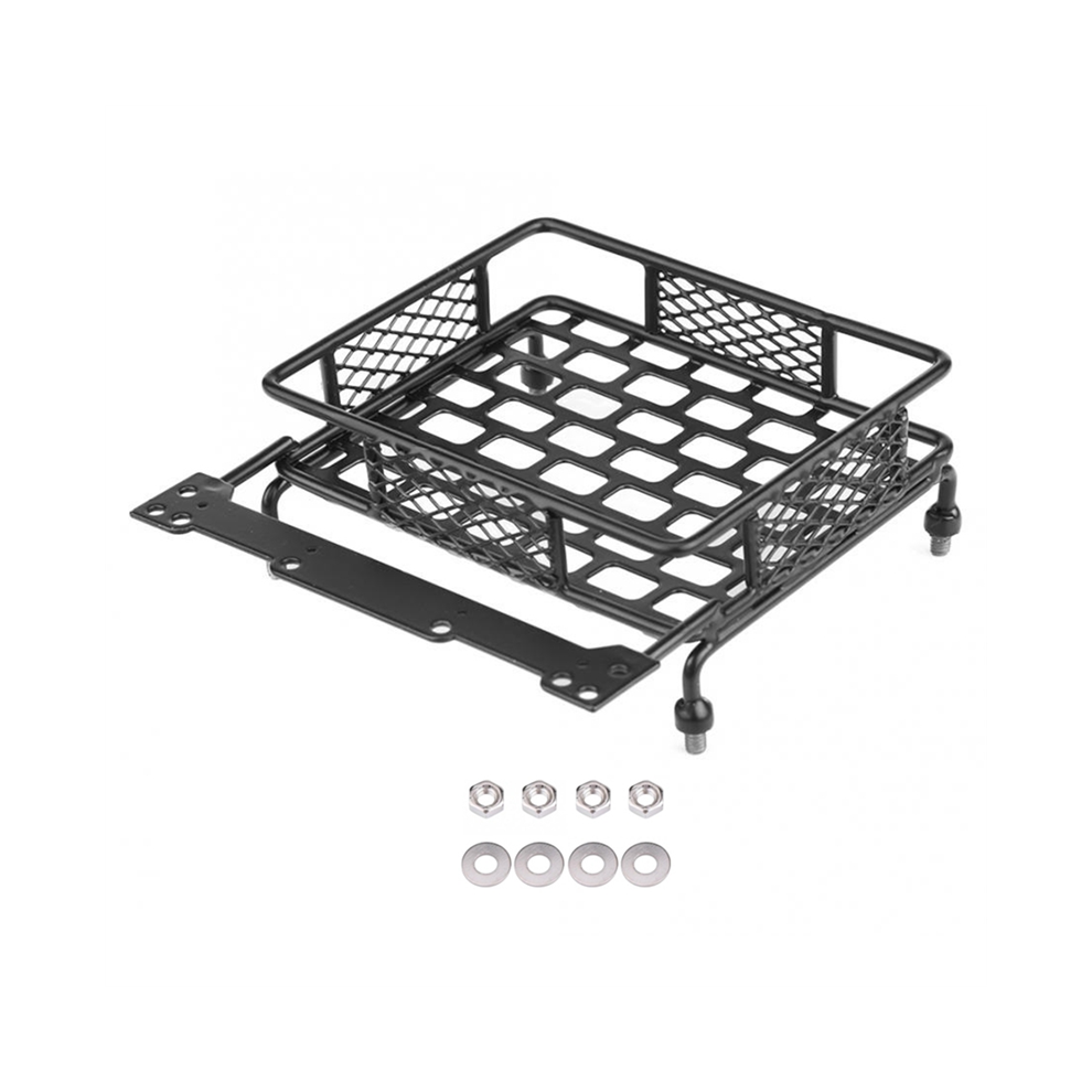 Metal 113X108mm Luggage Carrier Roof Rack For Axial Scx10 Trx4 D90 Cc01 1/10 Rc Crawler Car Black 4851815547374