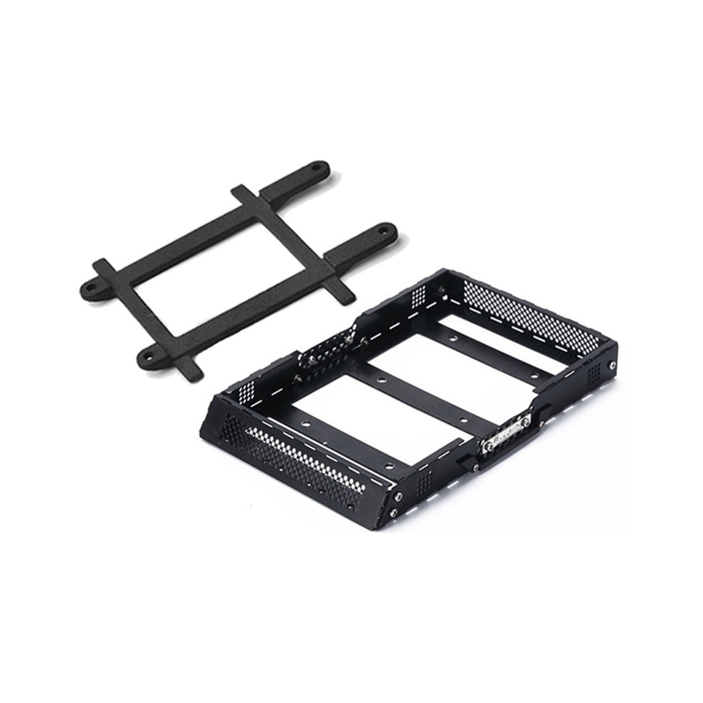 Metal Luggage Carrier Roof Rack With Fixing Rail For Trx4m 1/18 Rc Crawler Car Upgrade Parts Accessories 4851815555294