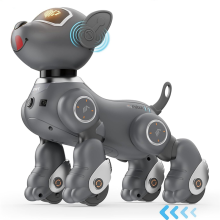 Robot Dog Toy for Kids, Voice & 2.4GHz Remote Control Pet with Interactive Touch Sensors, Robotic Puppy (Gray)