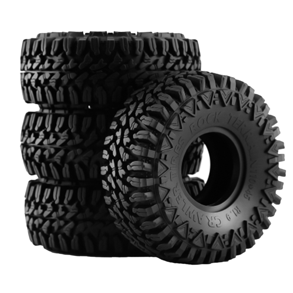 4Pcs 110Mm 1.9In Rubber Rock Tyres Wheel Tires For 1: 10 Rc Crawler Car Axial Scx10 90046 Axi03007 Trx4 Redcat Gen8 4851815569116