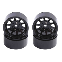 4PCS Metal Alloy 1.9 Beadlock Wheel Rims for 1:10 RC Crawler Axial SCX10 AXI03007 90046 TRX4 Redcat GEN8 (Black)