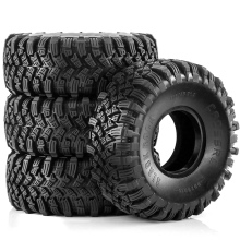 4PCS 115MM Rubber Mud Grappler Tires for 1:10 RC Crawler Axial SCX10 II 90046 90047 -4 G500 -6 G63