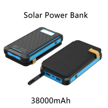 (1 pz 38000mAh) Solar Power Bank Impermeabile di campeggio esterna pieghevole portatile Pannelli solari