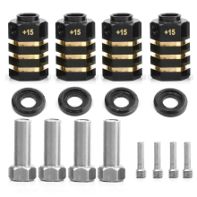 RC Brass Spacers Wheel Hex Hub Extenders for TRX4 TRX6 Wheels Extension Drive Adapter(+15mm Thickness)
