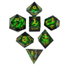 Resin Dragon Eye Dice Cthulhu Running Group Board Game DND Dungeon Green