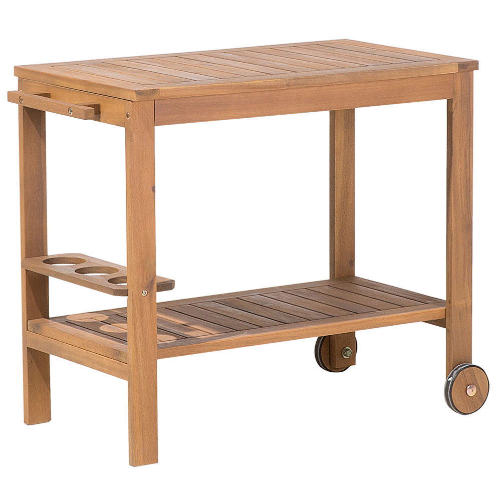 Garden Drinks Trolley SASSARI Acacia Wood Brown