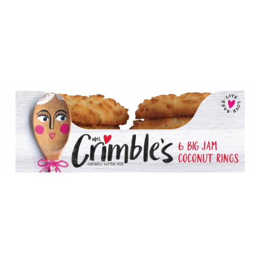 Mrs Crimble's 6 Big Jam Coconut Rings 240G
