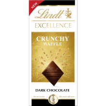 Lindt Excellence Dark Crunchy Waffle Bar 100G