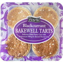 Pearl's Blackcurrant Bakewell Tarts 4's