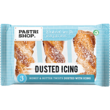Pastri Shop 3 Honey & Butter Twists - Dusted Icing 112.5G