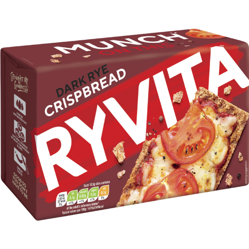 Ryvita Dark Rye Crispbread 250G