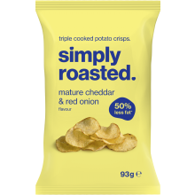 Simply Roasted Mature Cheddar & Red Onion Crisps 93G
