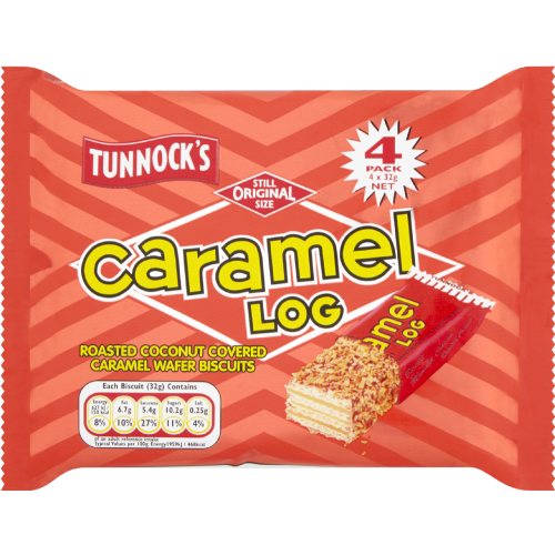 Tunnock's Caramel Log 4 Pack (4X32G)