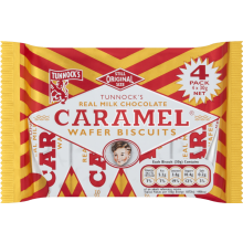 Tunnock's Caramel Wafer 4 Pack (4X30G)