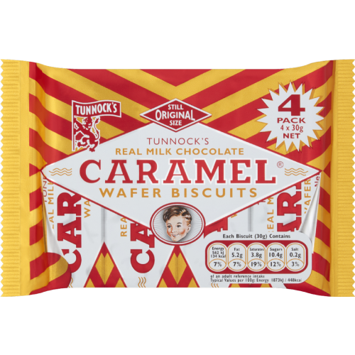 Tunnock's Caramel Wafer 4 Pack (4X30G)