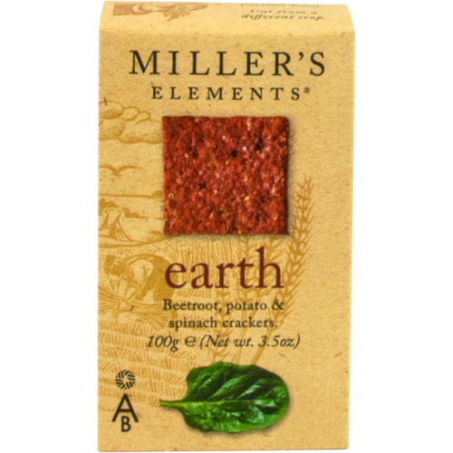 Border Artisan Biscuits Millers Elements Earth Crackers Potato Beetroot Spinach 100g