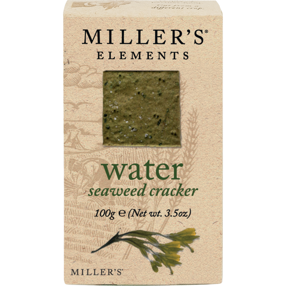 Border Artisan Biscuits Miller's Elements Water Seaweed Crackers 100G
