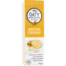 Grandma Wild's Oaty Biscuits For Cheese - Mature Cheddar 130G