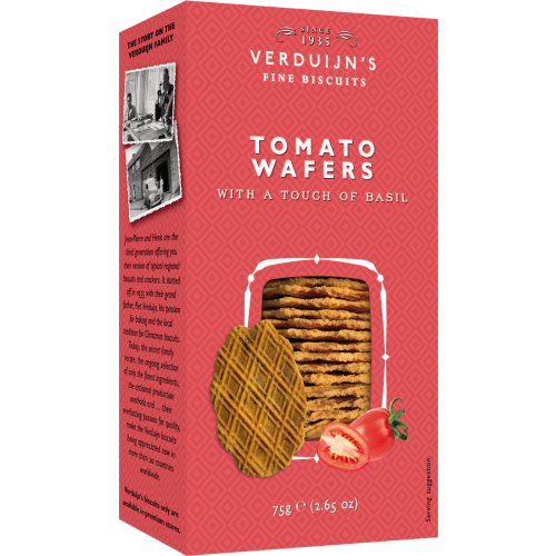 Verduijn's Tomato Wafers With Basil 75G