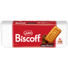 Lotus Biscoff - Caramelised Biscuits With Belgian Chocolate 132G