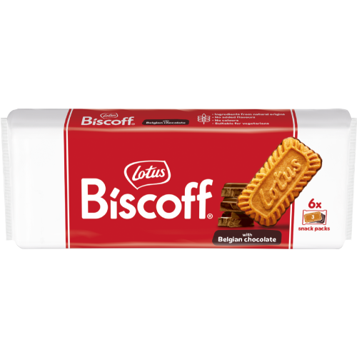 Lotus Biscoff - Caramelised Biscuits With Belgian Chocolate 132G