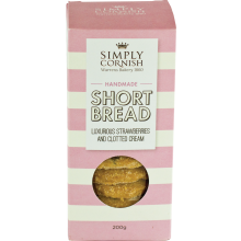 Simply Cornish Strawberries & Clotted Cream Shortbread 200G