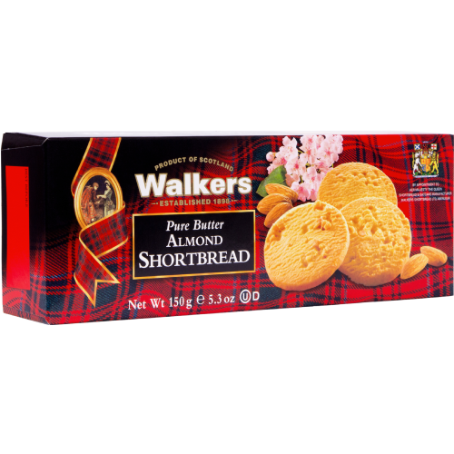 Walker's Pure Butter Almond Shortbread 150G