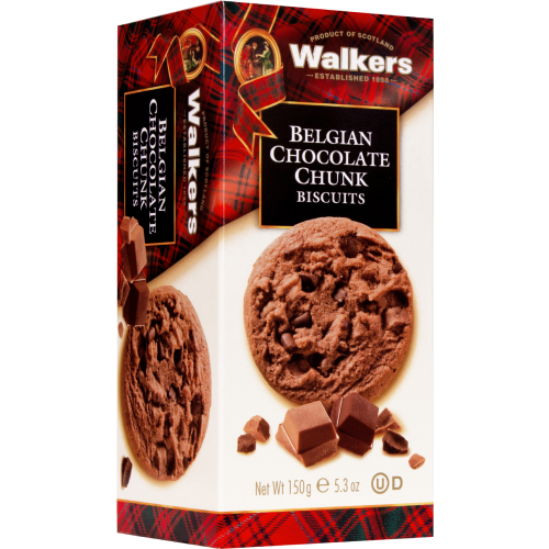 Walkers Belgian Chocolate Chunk Biscuits 150g