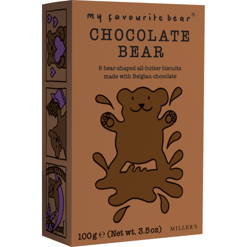 Border Artisan Biscuits My Favourite Bear Chocolate Bear Biscuits 100G