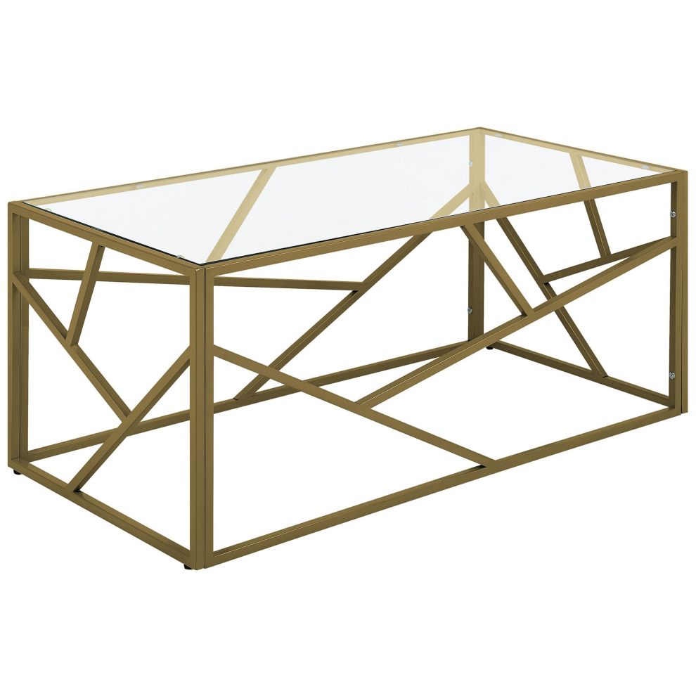 Coffee Table ORLAND Glass Gold
