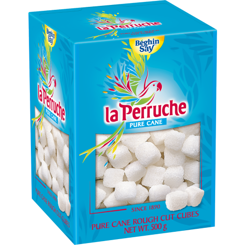 La Perruche Pure Cane Rough Cut Sugar Cubes - White 500G