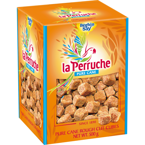 La Perruche Pure Cane Rough Cut Sugar Cubes - Brown 500G