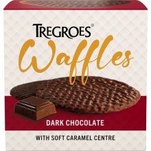 Tregroes Waffles Dark Chocolate Caramel Waffles 270G