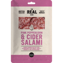 The Real Cure Pink Peppercorn & Cider Salami - Sliced 55G