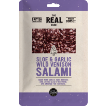 The Real Cure Sloe & Garlic Wild Venison Salami - Sliced 55G