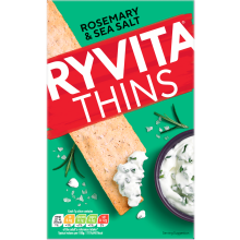 Ryvita Thins - Rosemary & Sea Salt 125G