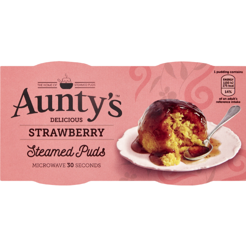 Aunty's Strawberry Steamed Puds (2X95G)