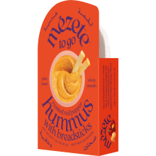 Mezete On The Go Roasted Pepper Hummus With Bread Sticks 92G