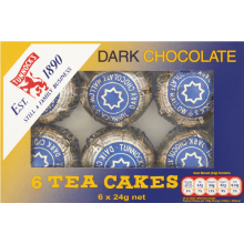 Tunnock's Dark Chocolate Teacakes 6 Pack 144G