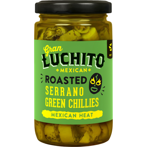 Gran Luchito Roasted Serrano Green Chillies 215g