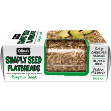 Olina's Bakehouse Gluten Free Simply Seed Flatbreads - Pumpkin Seed 100G