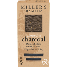 Artisan Biscuits Miller's Damsels Charcoal Crackers Gluten Free 100g