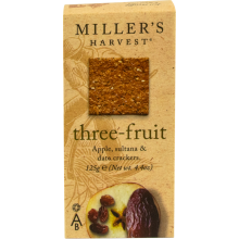 Artisan Biscuits Miller's Harvest Three Fruit 125G
