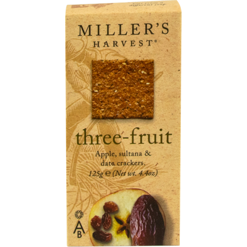 Border Artisan Biscuits Miller's Harvest Three Fruit 125G