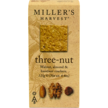Artisan Biscuits Miller's Harvest Three-Nut Crackers 125g