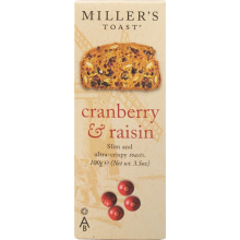 Artisan Biscuits Miller's Toast Cranberry & Raisin 100g