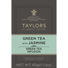 Taylors of Harrogate Green Tea with Jasmine 20 Tea Bags 40g