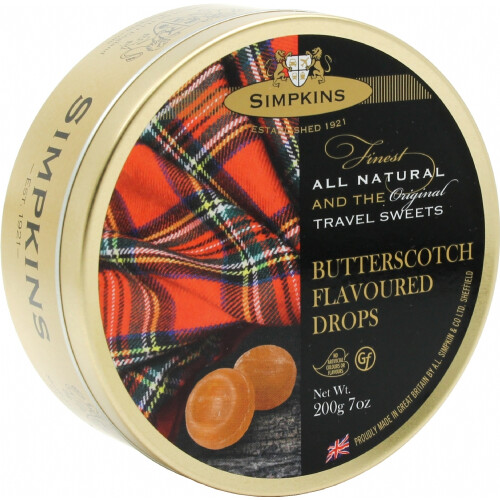 Simpkins Simpkins Travel Sweets - Butterscotch Flavoured 200G